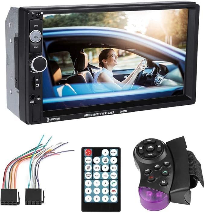 Autoradio 2 DIN Touchscreen 7” MP5 Player, Bluetooth, FM Radio, Mirror Link Android/iOS, 4×60W, 12V