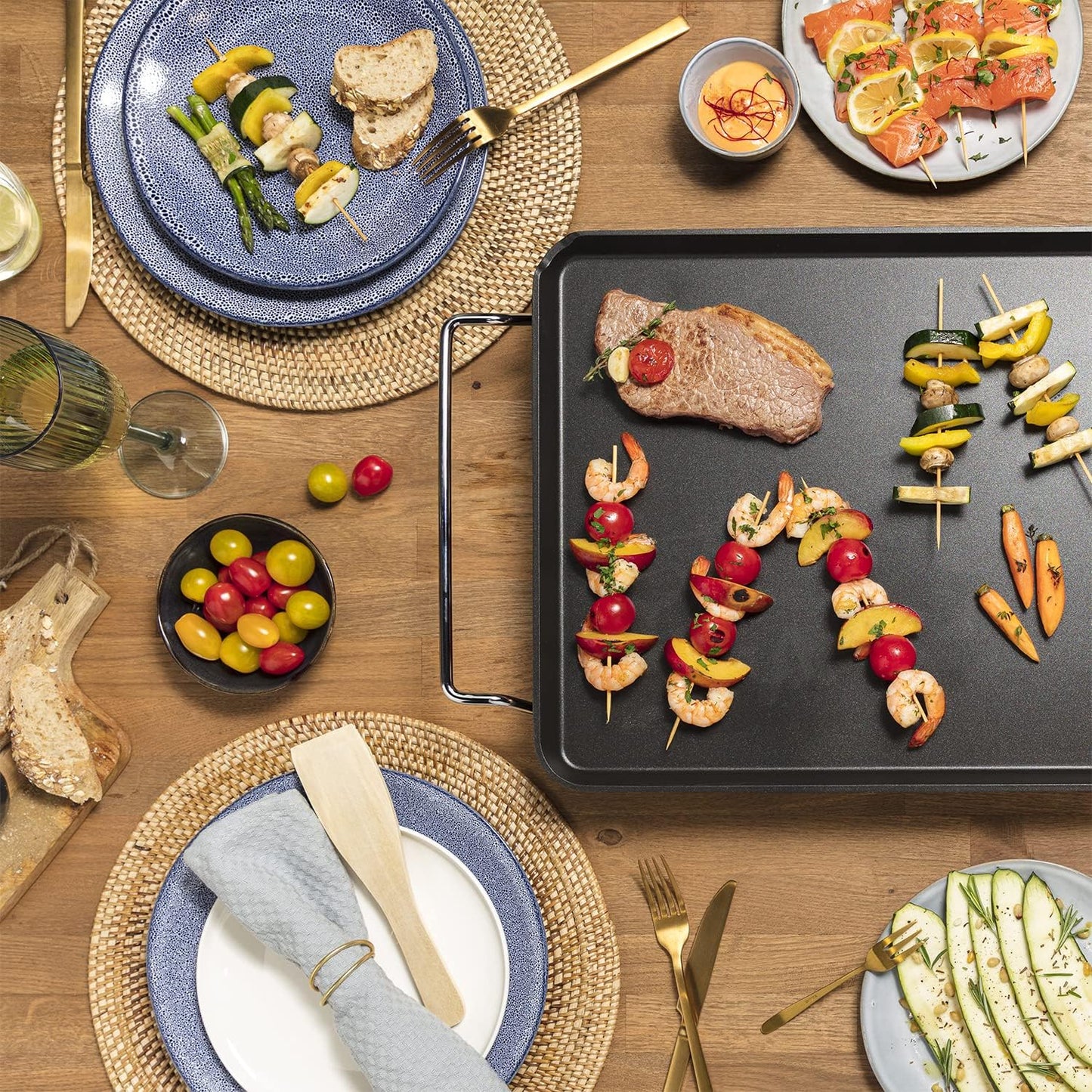 Pllakë elektrike gatimi PRINCESS Table Chef XXL Classic, 60×36 cm, 2500w, e zezë