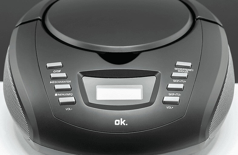 Radio portative OK. ORC 230 DAB+ / FM / CD / Bluetooth, ekran LCD, altoparlantë stereo, ngjyrë e zezë