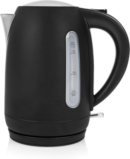 Vlues uji Princess Black Steel Kettle, 2200W, 1.7L, i zi