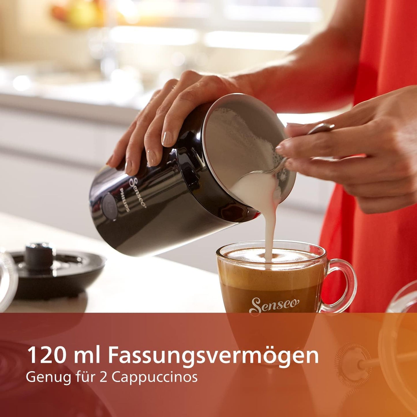 Vlues për qumësht Philips Senseo Milk Twister CA6500/60, 500W, 120ml, i zi