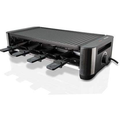 Grill tavoline KOENIC Raclette, 1500w, e zezë/inox