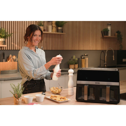 Fritezë Koenic KAF 92424 B Dual Zone, 2400W, 8.9L (2×4.45L), e zezë