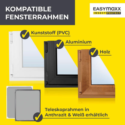 Rrjetë kundër insekteve EASYmaxx Insect Protect, 70–80 cm - 115 x 135 cm, e zezë