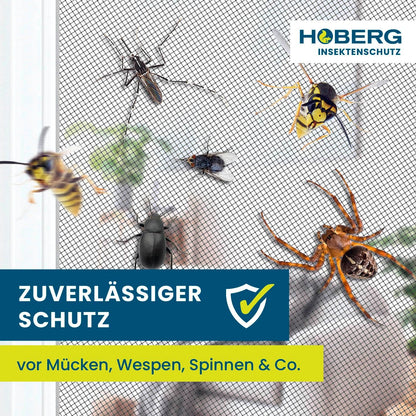 Rrjeta kundër insekteve HOBERG Fenster-Insektenschutz, 150x130 cm, e zezë/transparente