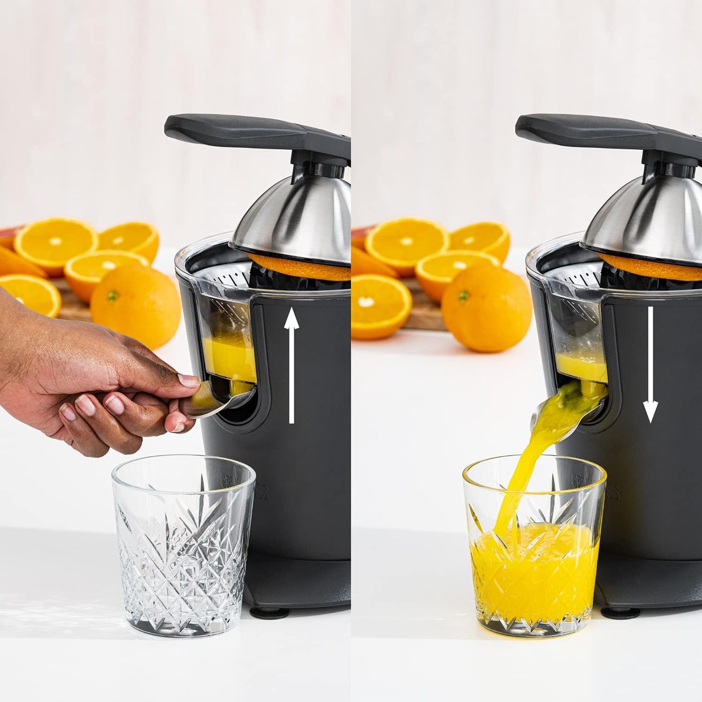 Shtrydhëse PRINCESS Black Steel Juicer 201852, 160W, e zezë