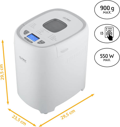 Makinë për bukë First Austria FA-5150-3, 550W, 900g, e bardhë