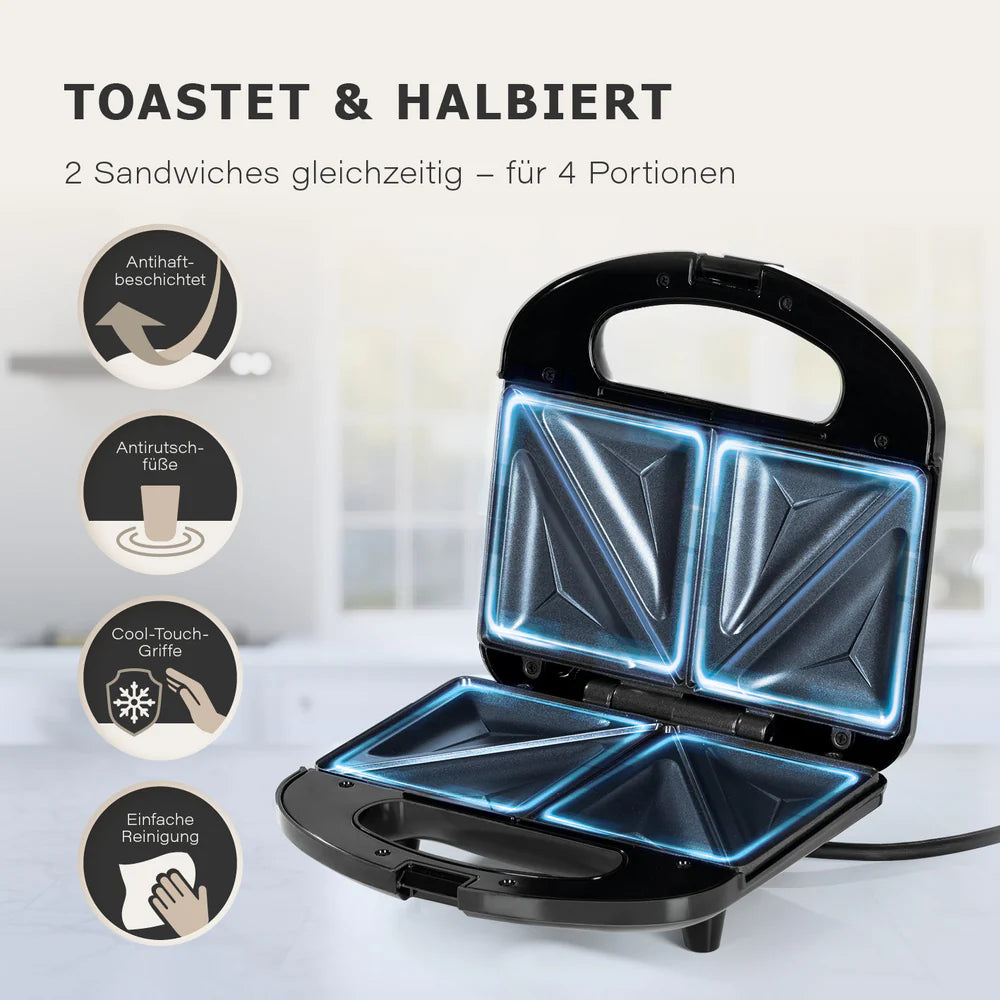 Toster GOURMETmaxx 4-Portionen, 750W, i zi