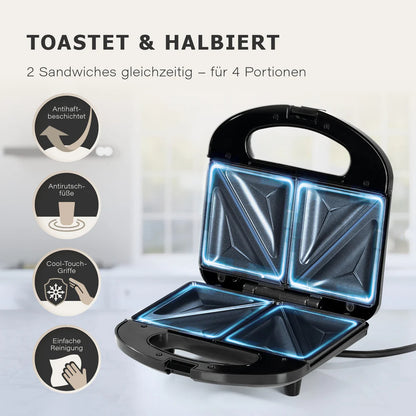 Toster GOURMETmaxx 4-Portionen, 750W, i zi