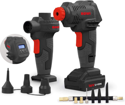 Kompresor dhe pompë ajri ROWI DKL 14/1 A Set 16V Li-Ion, 14 pkesë, i zi/kuq