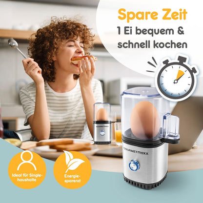 Zierëse e vezëve Elektrike GOURMETmaxx Design-Eierkocher, 1 copë, inox