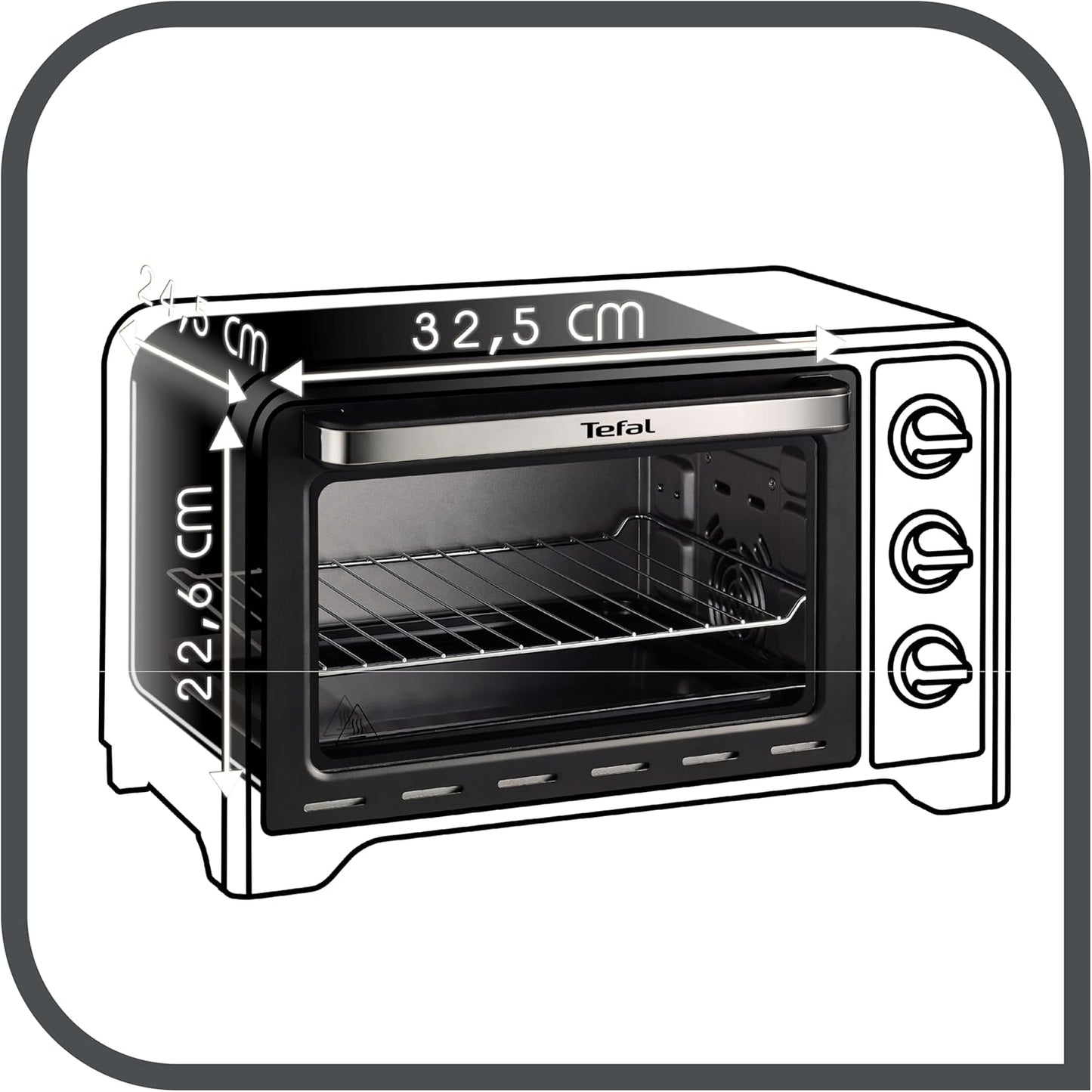 Furrë elektrike Tefal Convection Oven, 60L, 240°C, e zezë