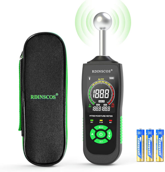 Matës lagështie RDINSCOS MT68 Moisture Meter Digital, LCD, e zezë
