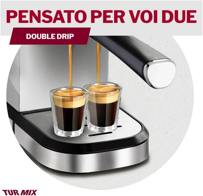 Makinë për kafe TUR MIX TX 590, 1350W, 20 Bar, 1.5L, e hirtë