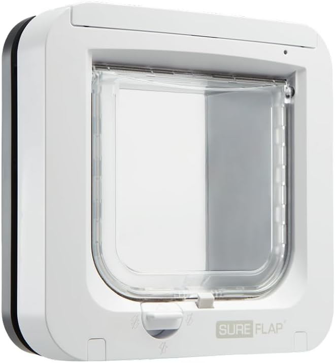 Derë automatike për mace SureFlap Microchip Cat Flap, e bardhë