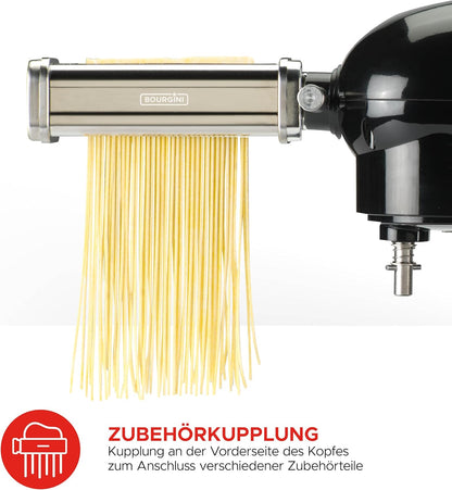 Mikser planetar Bourgini Steel Kitchen Chef Pro, 5.5L, 1800W, i zi