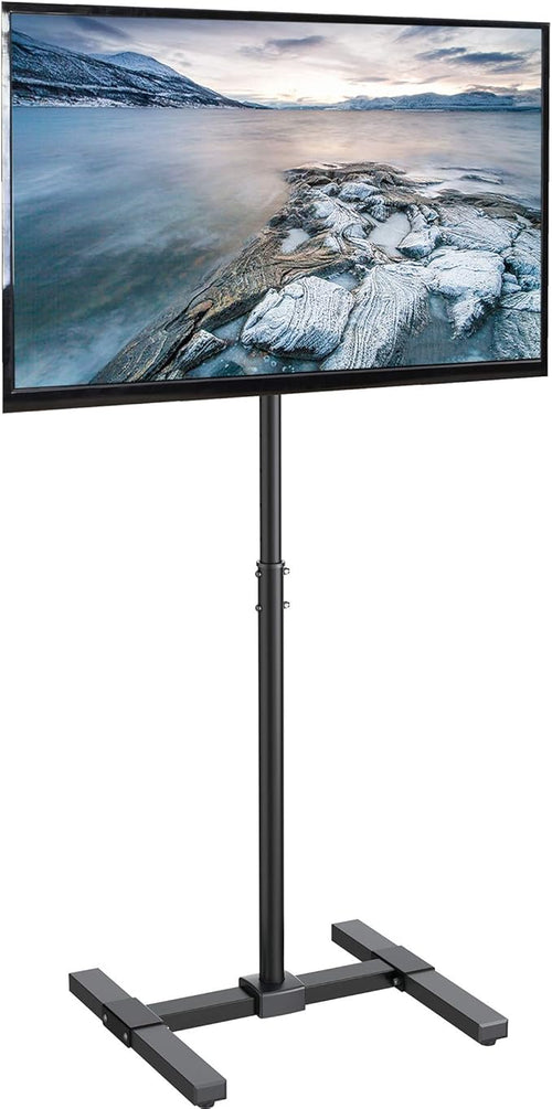 Stand për TV V.I.V Stand-TV07, për 32”–65”, VESA 75×75–600×400, lartësi e rregullueshme, metalik, i zi