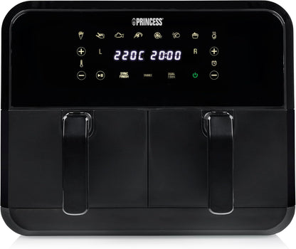 Fritezë Princess Double Basket Airfryer, 2x4L, 2400W, e zezë