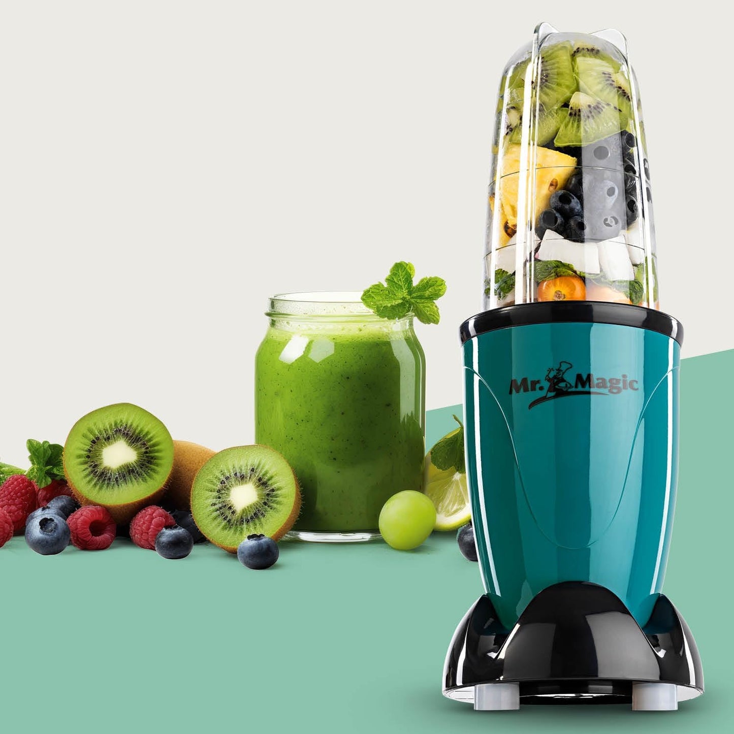 Blender Multifunksional GOURMETmaxx Mr. Magic 9-në-1, 400w, Set 18 Pjesë
