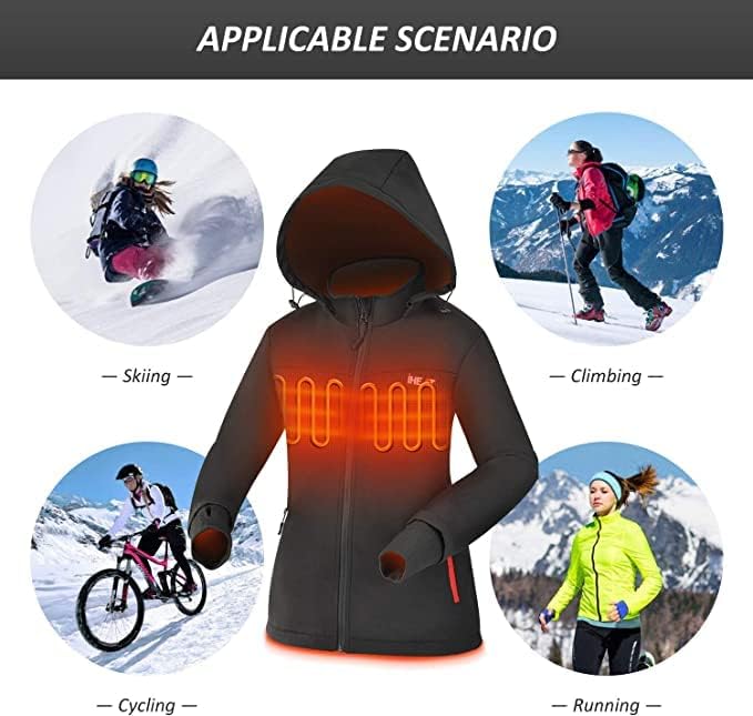 Xhaketë elektrike me ngrohje iHEAT, S, e zezë