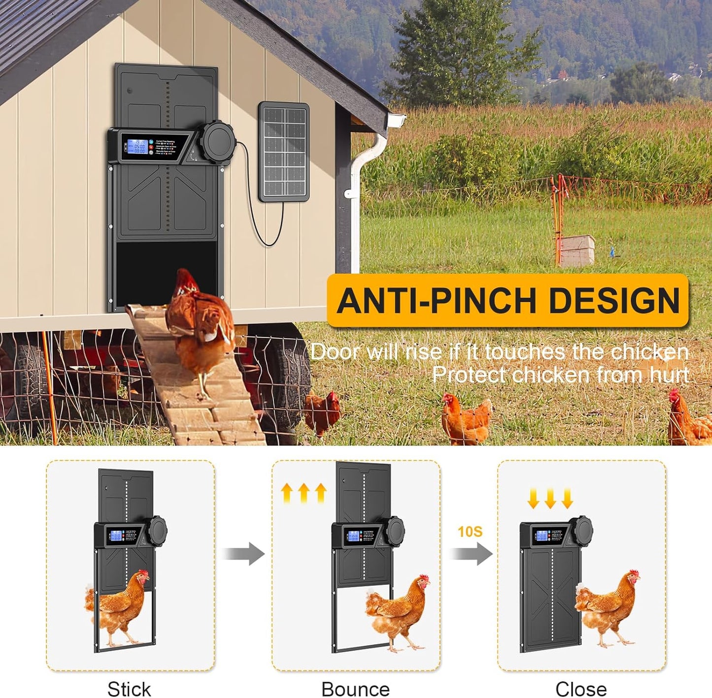 Derë Automatike për Kotec me Solar