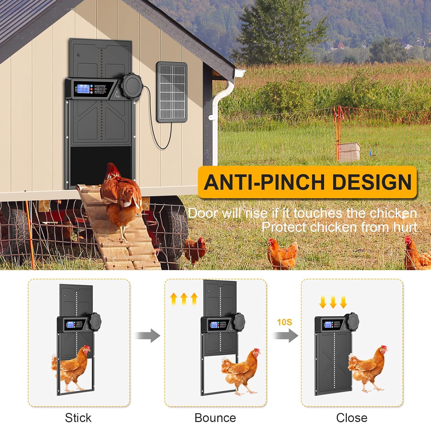 Derë Automatike për Kotec me Solar