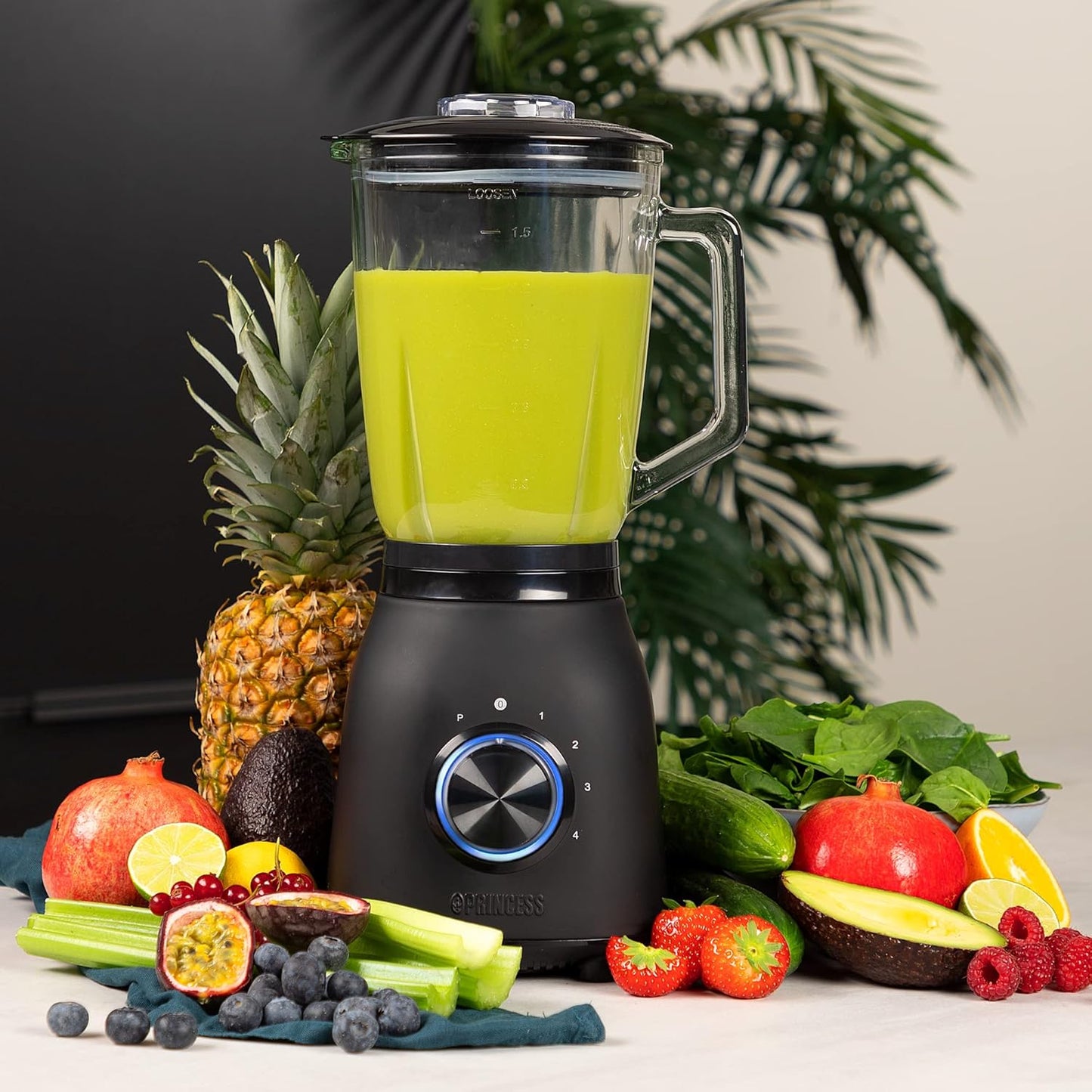 Blender Princess Black Steel 1000, 1.5L, 1000W, i zi