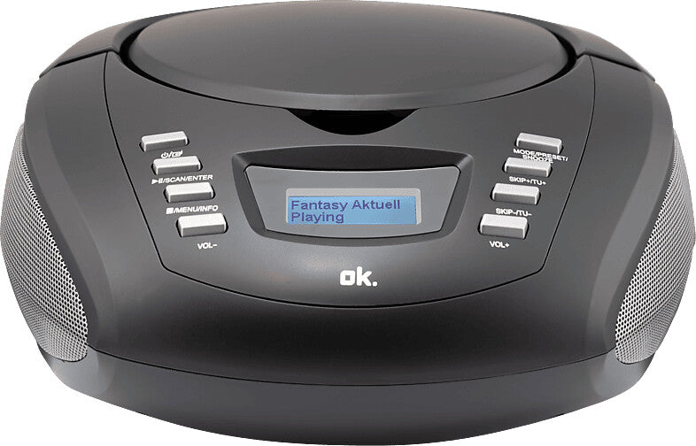 Radio portative OK. ORC 230 DAB+ / FM / CD / Bluetooth, ekran LCD, altoparlantë stereo, ngjyrë e zezë