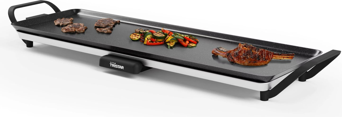 Grill elektrik TRISTAR BP-2669 Slim XL, 1800W, 90 × 23 cm, i zi