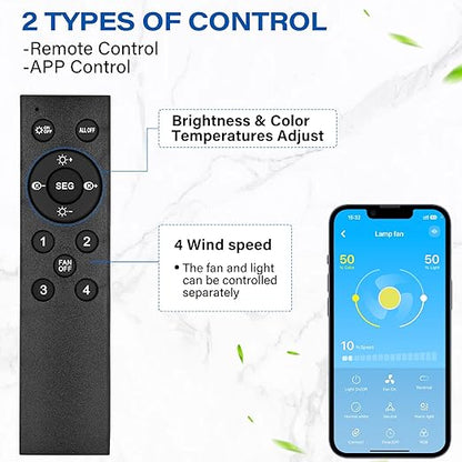 Ventilator  me Dritë LED 2-në-1