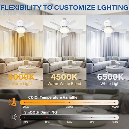 Ventilator  me Dritë LED 2-në-1