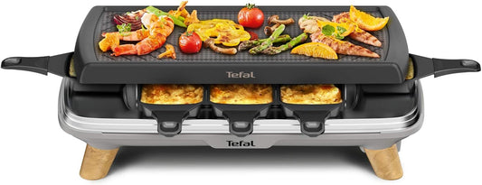 Set grill Tefal Raclette Gourmet RE4588, 1350W, 8 Persona, e zezë