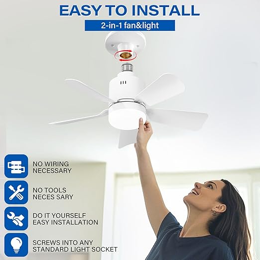 Ventilator  me Dritë LED 2-në-1