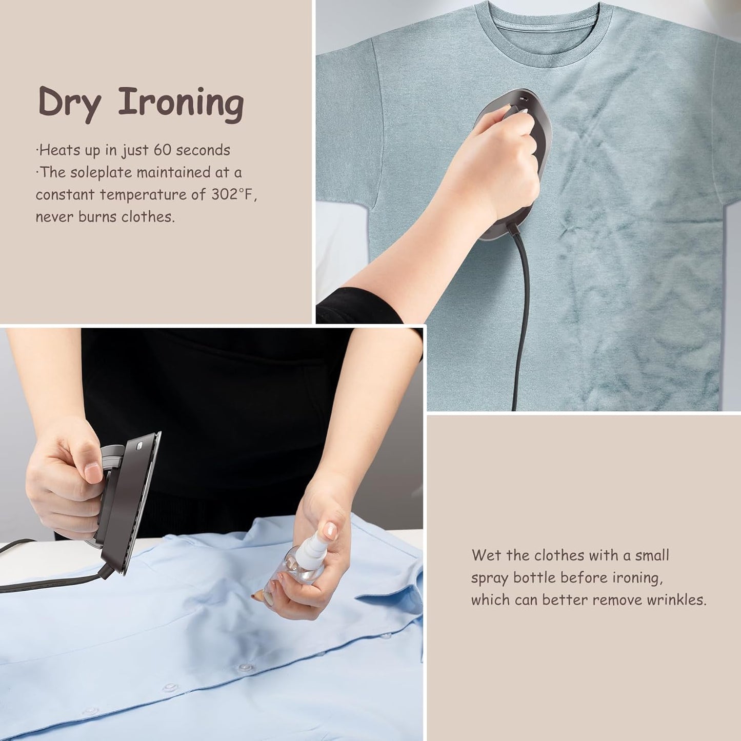 Hekur Mini Portativ për Rroba