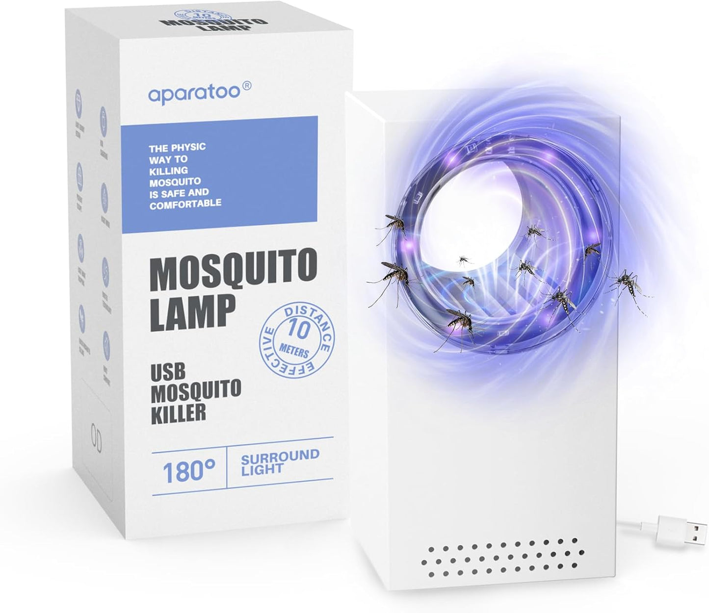 Llambë kundër mushkonjave aparatoo Mosquito Lamp, 180 g, e bardhë