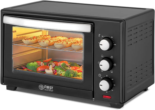 Furrë elektrike TZS First Austria FA-5043-1, 30 L, 1600 W, e zezë