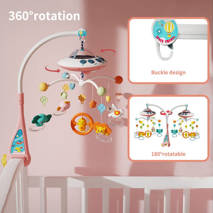 Mobile muzikore për bebe Dreamful Mobile, 0–5 muaj, melodi qetësuese, figura shumëngjyrëshe, montim për shtrat