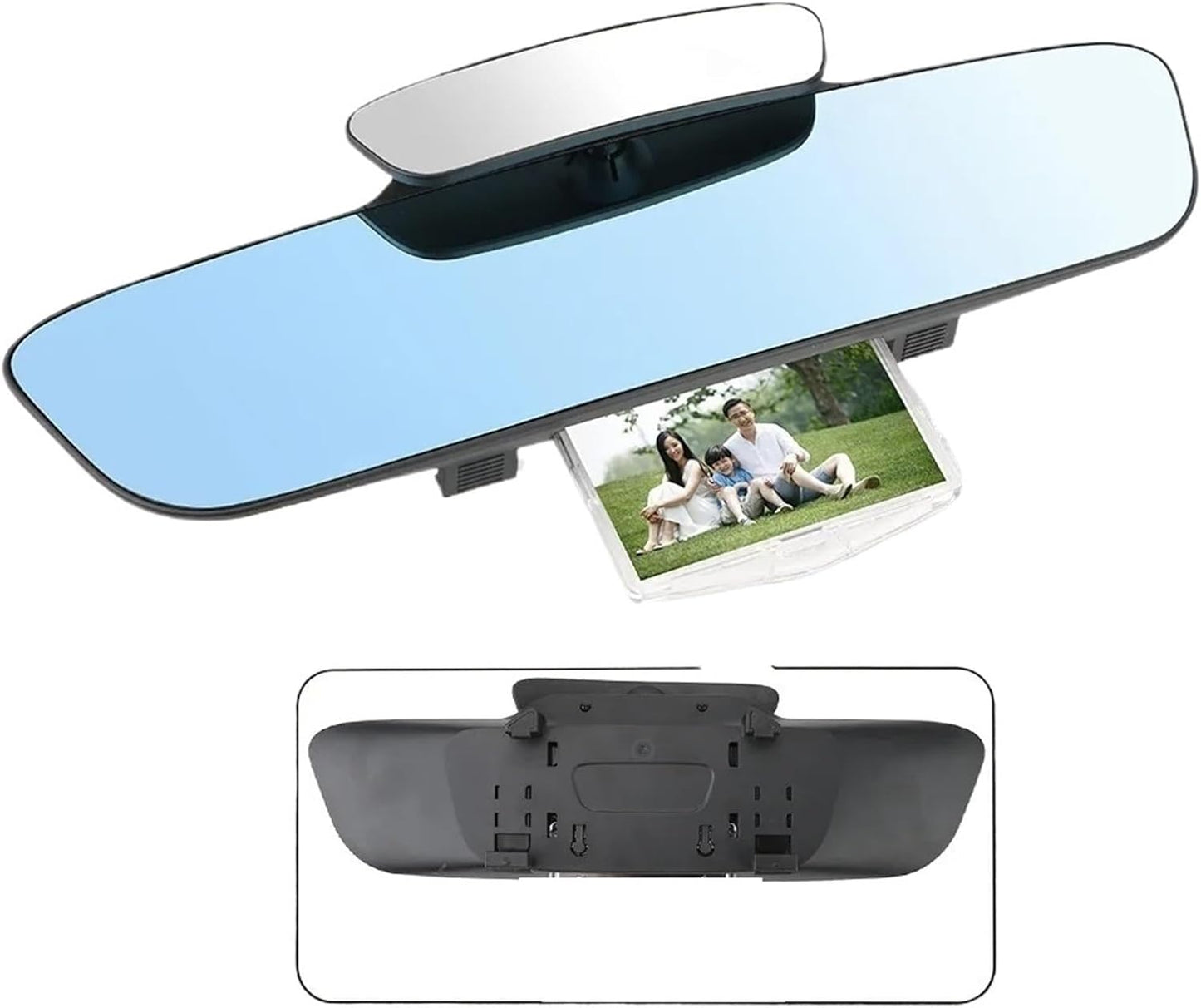 Pasqyrë për veturë Multi-Function Rearview Mirror DM-064, Dual, universale, ngjyrë blu reflektuese