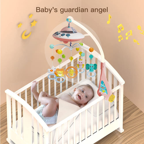 Mobile muzikore për bebe Dreamful Mobile, 0–5 muaj, melodi qetësuese, figura shumëngjyrëshe, montim për shtrat