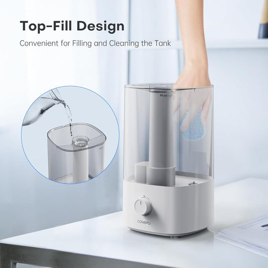 Lagështues ajri CONOPU DH-JSD03 Ultrasonik, avull i ftohtë, punë e qetë, dizajn modern, ngjyrë e bardhë