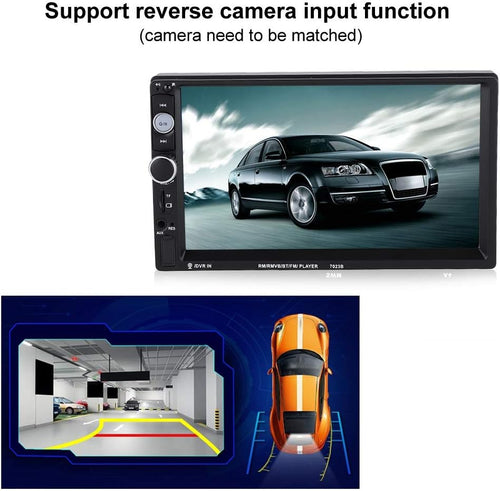 Autoradio 2 DIN Touchscreen 7” MP5 Player, Bluetooth, FM Radio, Mirror Link Android/iOS, 4×60W, 12V
