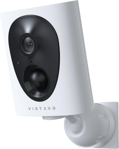 Kamerë sigurie VIRTAVO VistaFask 2K QHD, Wireless, Indoor/Outdoor, Alexa, e bardhë/zezë