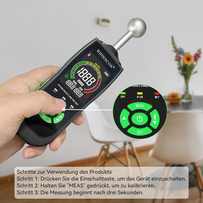 Matës lagështie RDINSCOS MT68 Moisture Meter Digital, LCD, e zezë