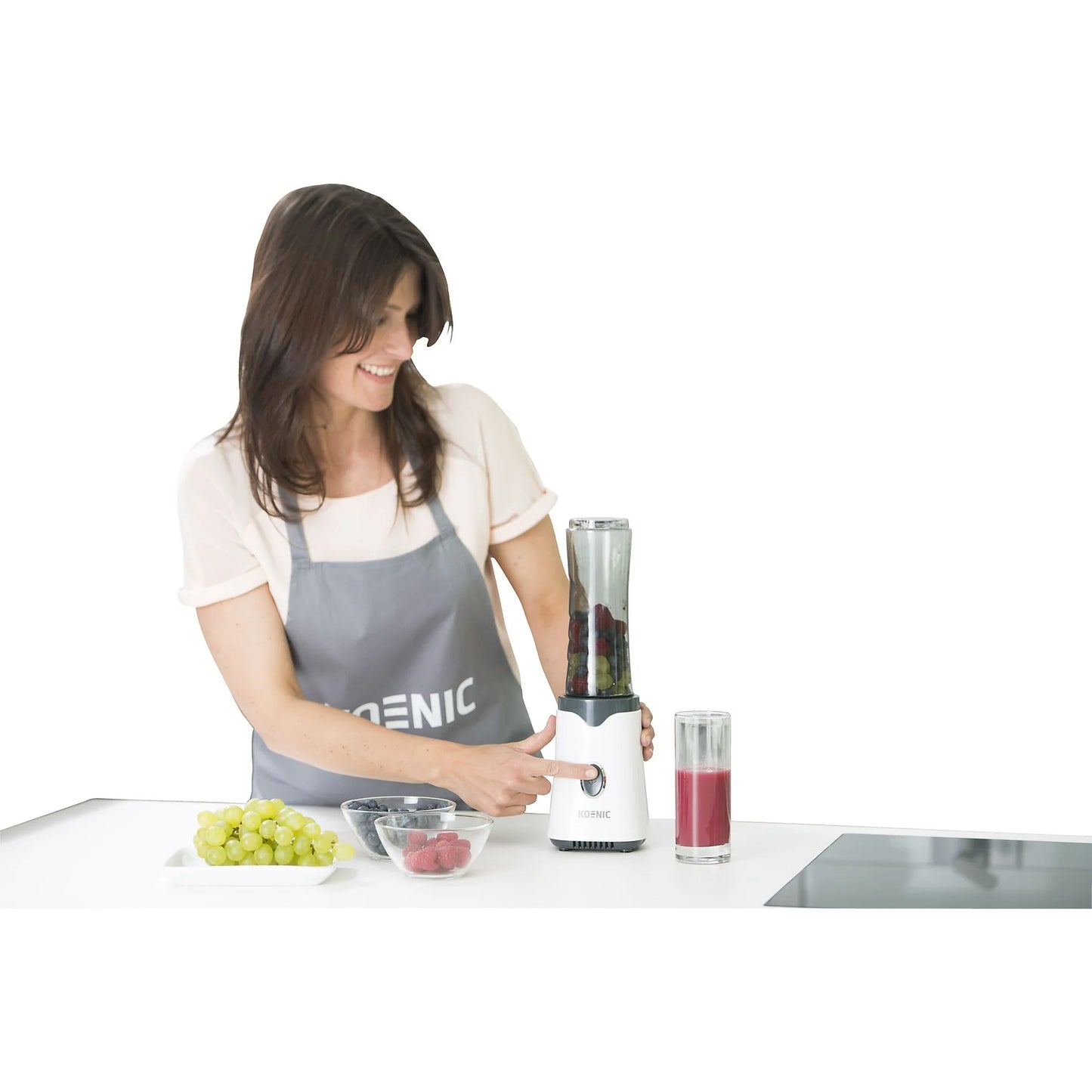 Blender KOENIC KBL 350 Mini-Standmixer / Smoothie Maker, 2x 600 ml, e bardhë/zezë