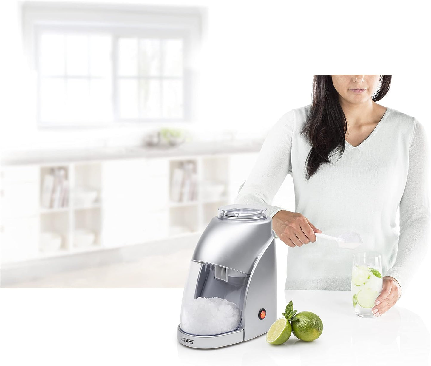 Grirëse skulli PRINCESS Ice Crusher 282984, 55W, 600ml, e argjendtë
