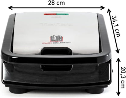 Toster multifunksional Tefal Snack Collection SW852D, 700W, Waffle / Panini / Sandwich, i zi/inox