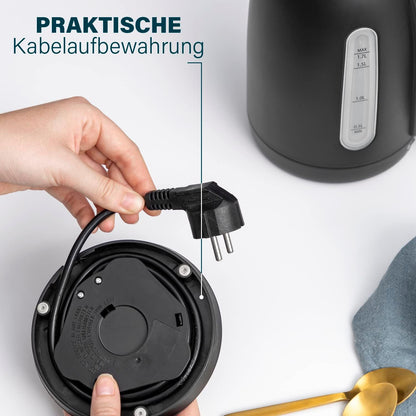 Vlues uji Princess Black Steel Kettle, 2200W, 1.7L, i zi