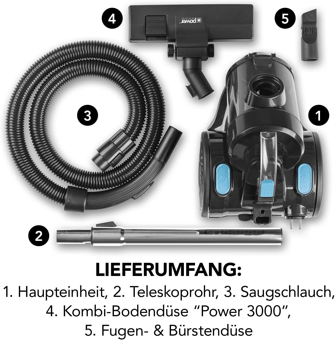 Fshesë elektrike CLEANmaxx Zyklon-Staubsauger, 800 W, e zezë