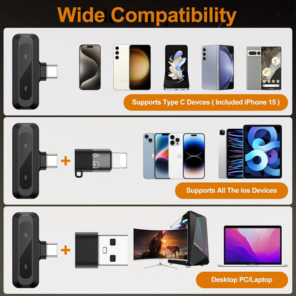 Mikrofon Jubolion Wireless Lavalier, USB-C, i zi