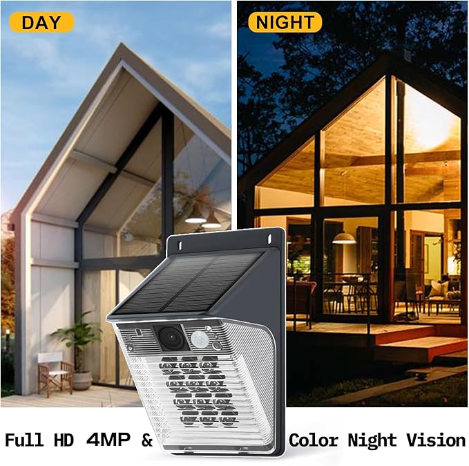 Kamerë Sigurie WiFi me Energji Solare – 1080P HD | PIR | IP66